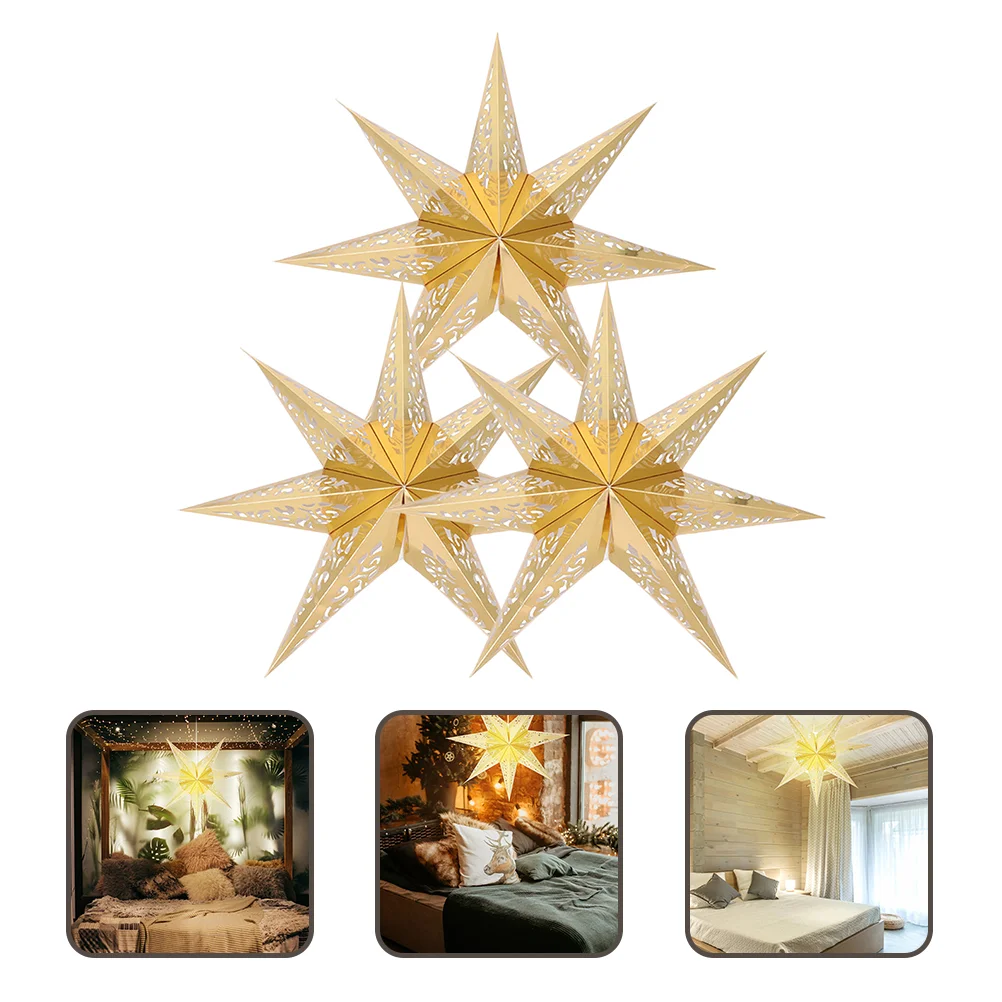 

3 Pcs Ceiling Light Coversative Lampshade Light Hanging Lantern Paper Desk Christmas