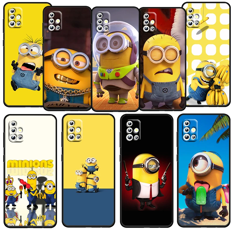 

Cartoon Minion Bob Cute For Samsung Galaxy A52S A72 A71 A52 A51 A12 A32 A21S 4G 5G Fundas Soft Black Phone Case Capa Coque Cover
