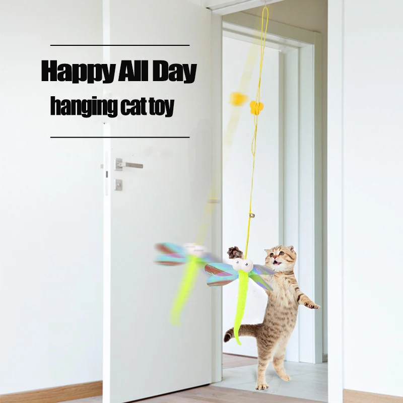 Interactive Cat Toy Hanging Automatic Funny Mouse Toys Stick with Bell for Kitten Playing Teaser Wand Pet Supplies |