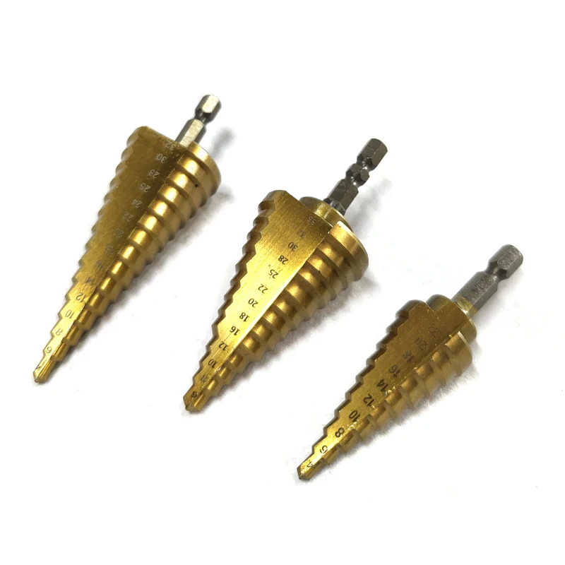 Ступенчатое сверло быстрорежущий инструмент с титановым покрытием Стадия