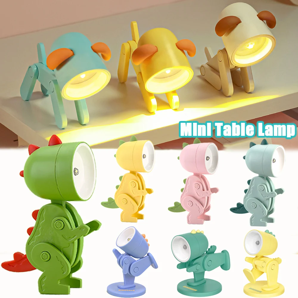 

LED Night Light Mini Cute Portable Folding Table Lamp For Bedside Bedroom Living Room Desk Lamp Kids Gifts DIY Desktop Ornament