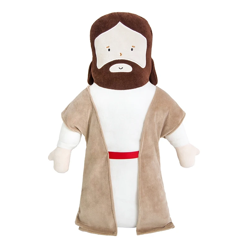 

50Cm Stuffed Jesus Christ Plush Toy Soft Doll Kids Room Decor Photography Props Hug Pillow Christian For Boy Girl Gift