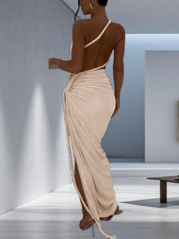 Bangniweigou плетенное платье с открытой спиной