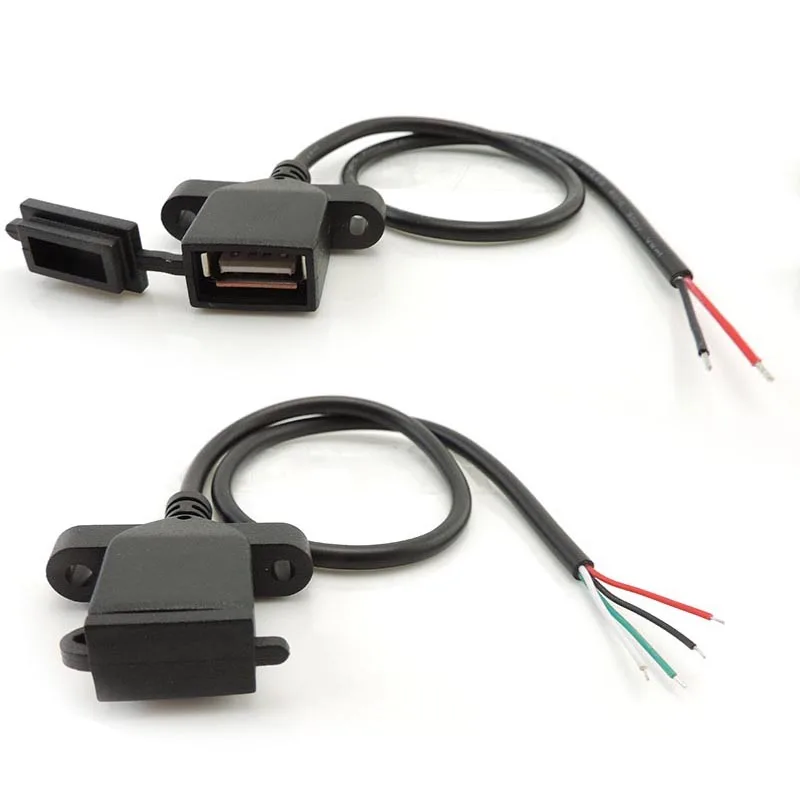 

2pin 4pin diy USB Female Plug power Socket cable Dust Proof Cover Connector Welding Wire power supply Port Data Charging