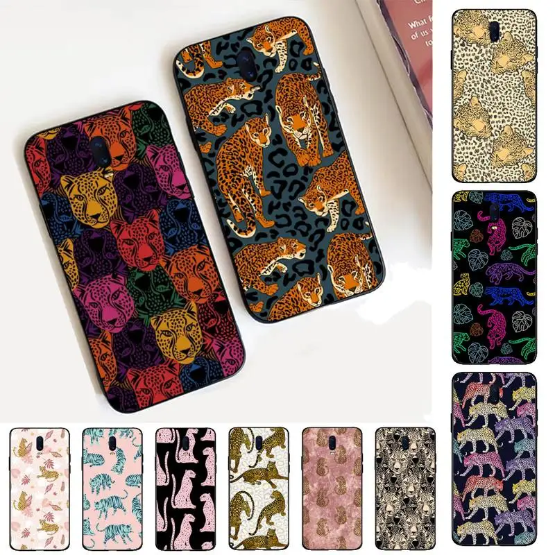 

Cartoon Animal Cool Leopard Pattern Phone Case for Vivo Y91C Y11 17 19 17 67 81 Oppo A9 2020 Realme c3