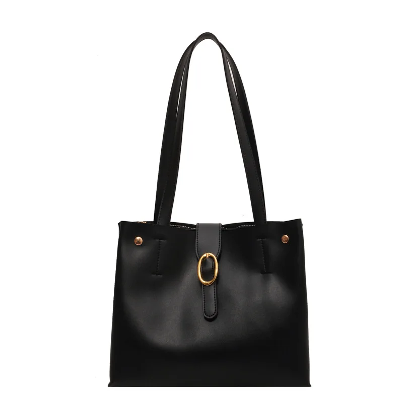 

Сумка на плечо в стиле ретро для женщин, дизайнерский вместительный тоут с ремнем и пряжкой, сумочка кросс-боди, женский рюкзак