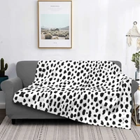 flannel dalmatians polka dot blanket four seasons dog animal lover portable super soft bedding blanket bedroom quilt 1
