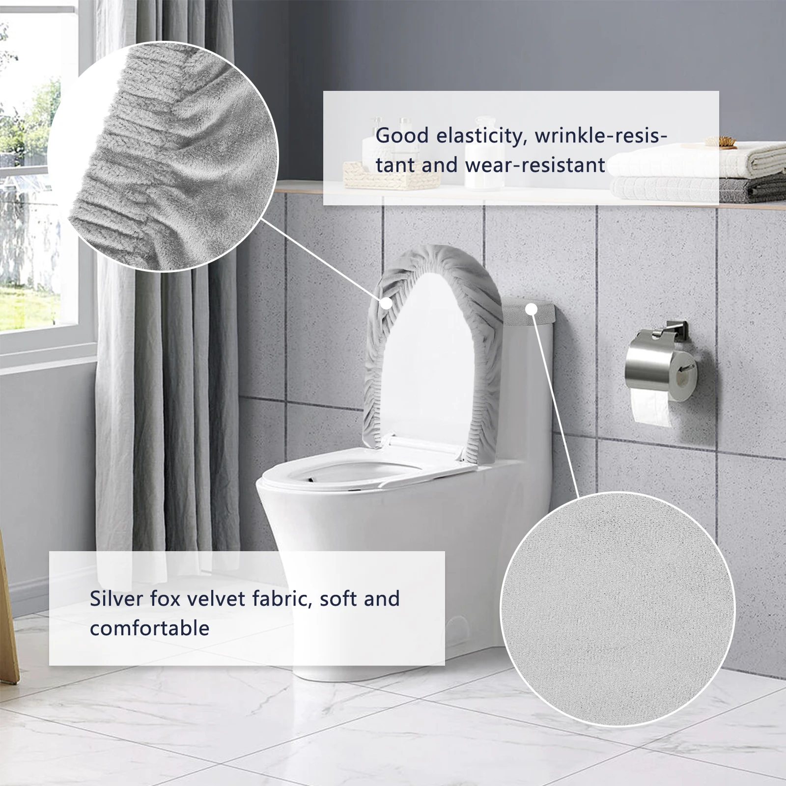 Экологичный хлопковый чехол на сиденье унитаза Linter универсальный эластичный