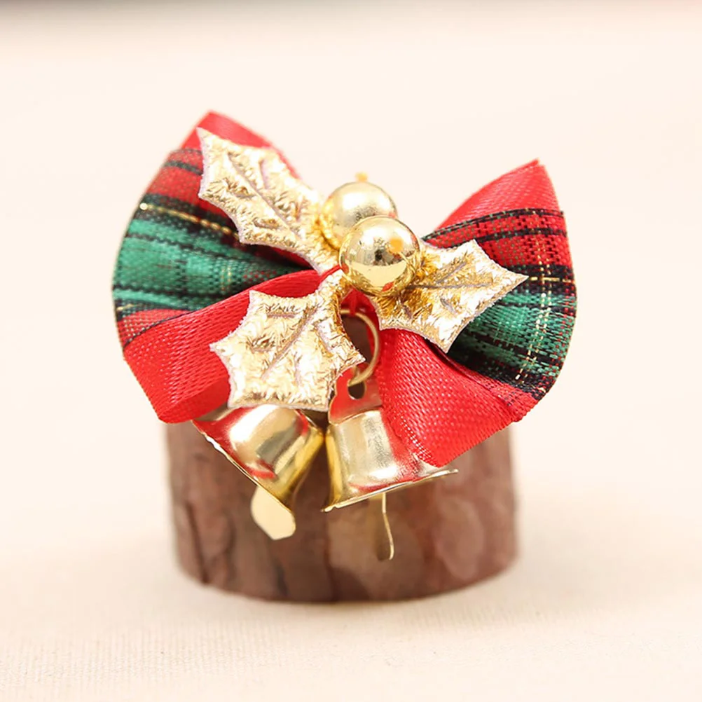 

6pcs Mini with Bells Gorgeous Bowknot Ornament for Home Restaurant Hotel
