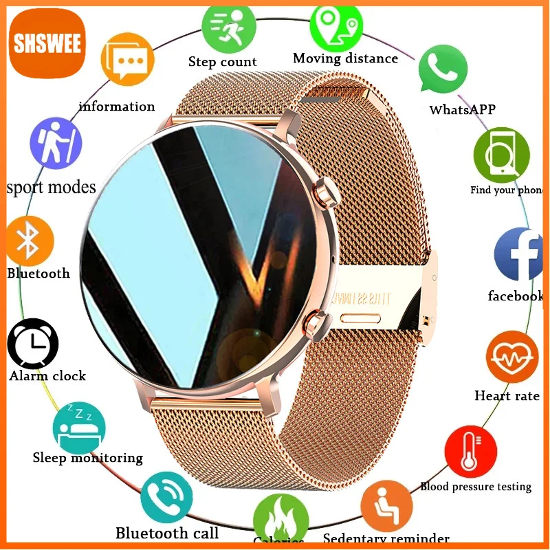 

For Huawei Xiaomi Smart watch Men Heart Rate Monitor IP68 Sport luxurious Answer dial Bluetooth Call can smartwatch Women