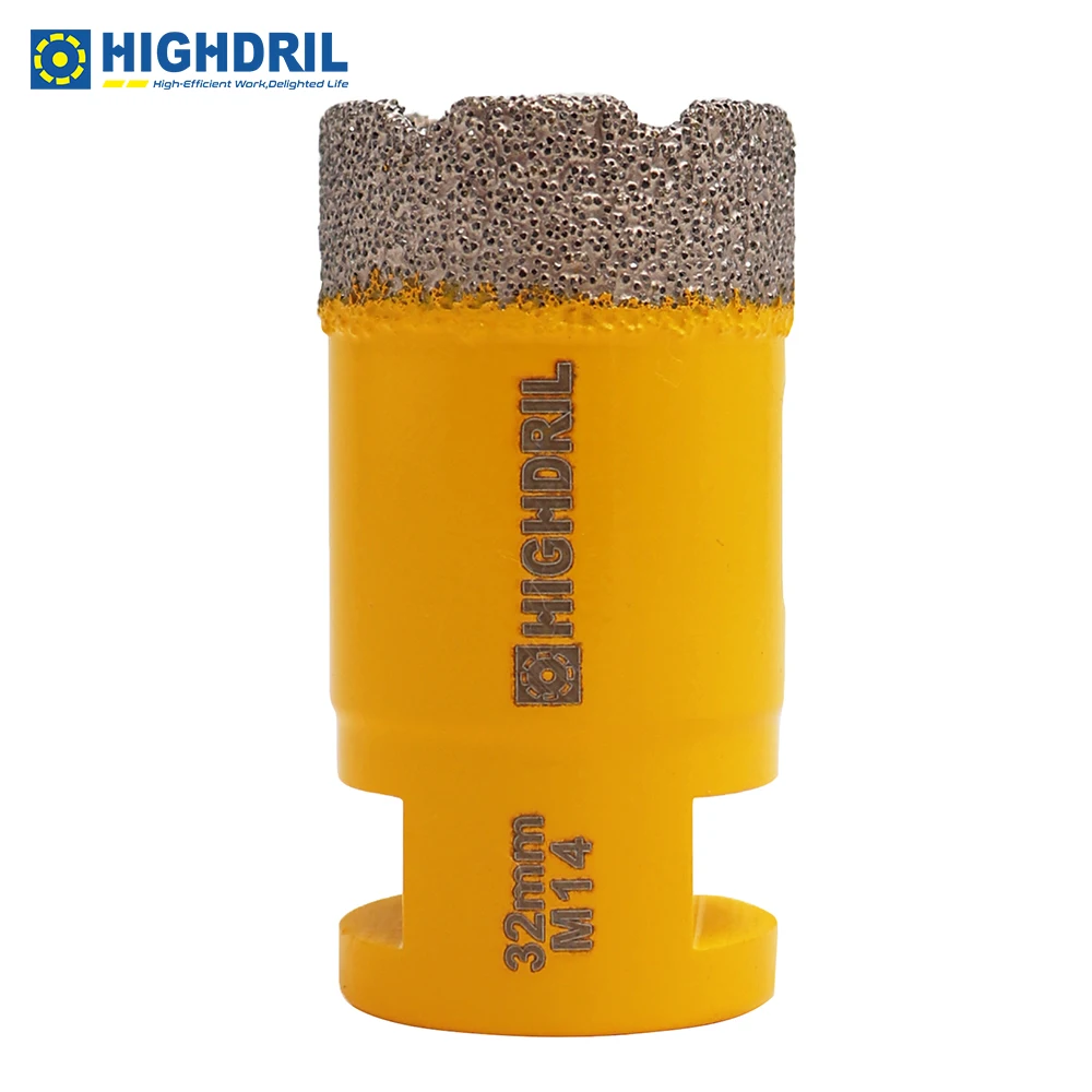 

HIGHDRIL 1pc Dia32mm Diamond Hole Saw Drill Core Bits For Ceramic Granite Marble U-groove Tooth Shape Drilling Bit On Hand Drill