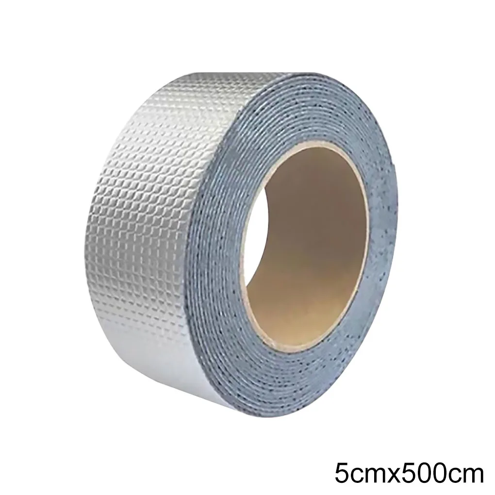 

Waterproof Sealing Adhesive Aluminum Foil Tape Butyl Rubber Band for Repairing Surface Crack Roof Pipe 10mx5cm