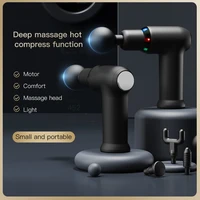 mini hot compress fascia gun electric massage portable fitness massage gun for deep tissue muscles neck body and back relaxation