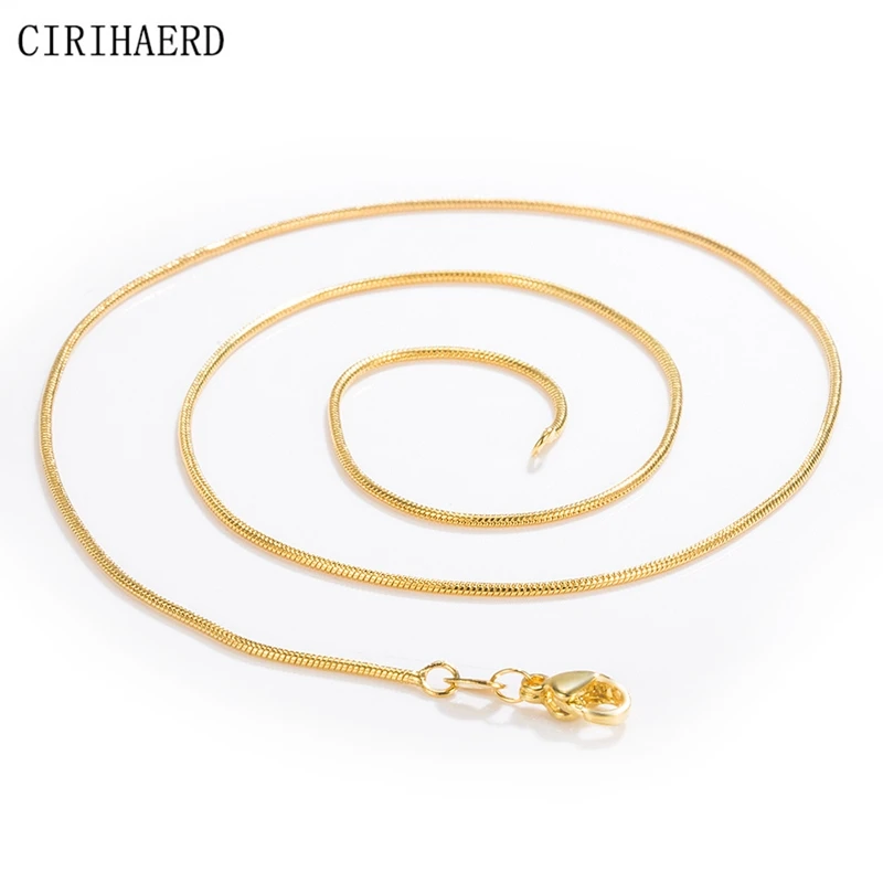 

Korean Fashion Adjustable Chains Vintage Round Snake Bone Chain DIY Handmade Necklace Accessories For Jewelry Wholesale Lots