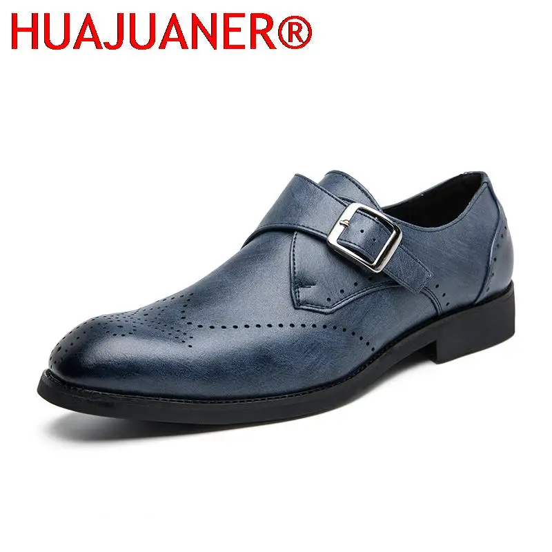 

Mens Oxford Causal Leather Shoes Men Slip On Formal Business Loafers Male Monk Strap Shoes Fashion Dress Shoes Plus Size 47 48