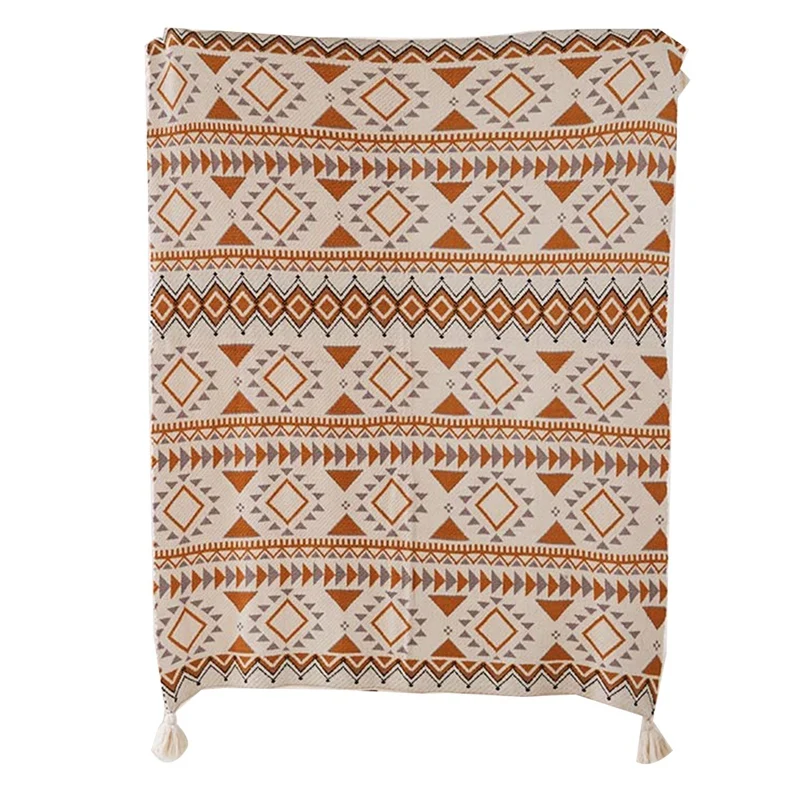 

Tassel Vintage Knitted Throw Blankets, Super Soft Cozy Lightweight Bohemian Throw Blanket Couch Decorative For Bed Sofa