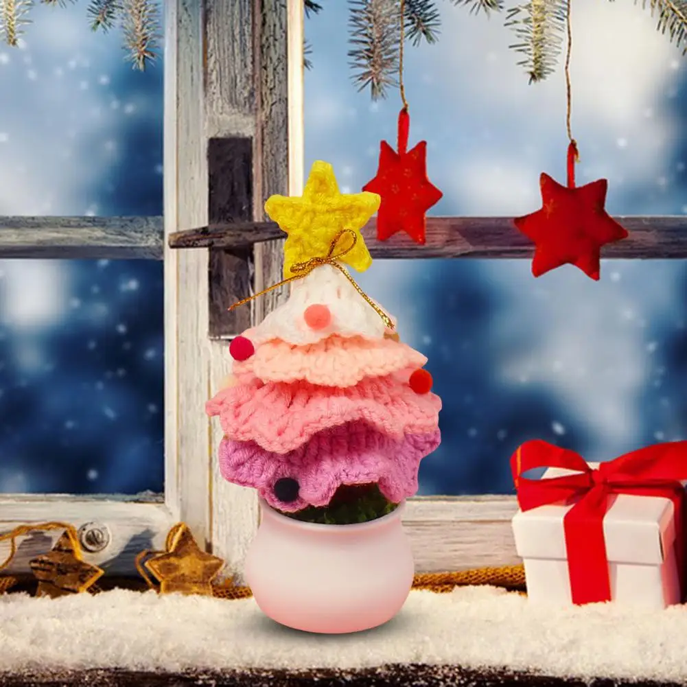 Рождественская елка ручной работы мягкое яркое украшение сделай сам проект