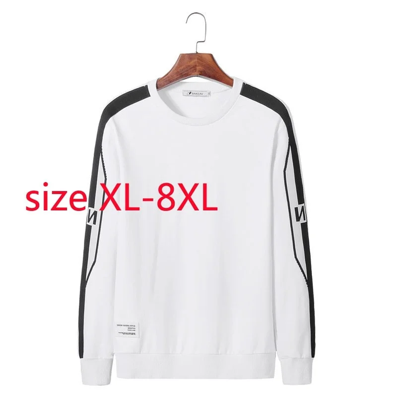 

New Arrival Spring Fashion Cotton O-neck Casual Sweatshirt Extra Large Hoodie Men Plus Size XL 2XL 3XL 4XL 5XL 6XL 7XL 8XL
