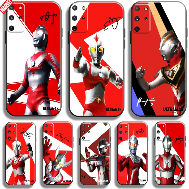 

Japan Anime Ultraman For Samsung Galaxy S21 S20 Plus Ultra S21 S20 FE 5G Phone Case Funda TPU Black Carcasa Back Silicone Cover