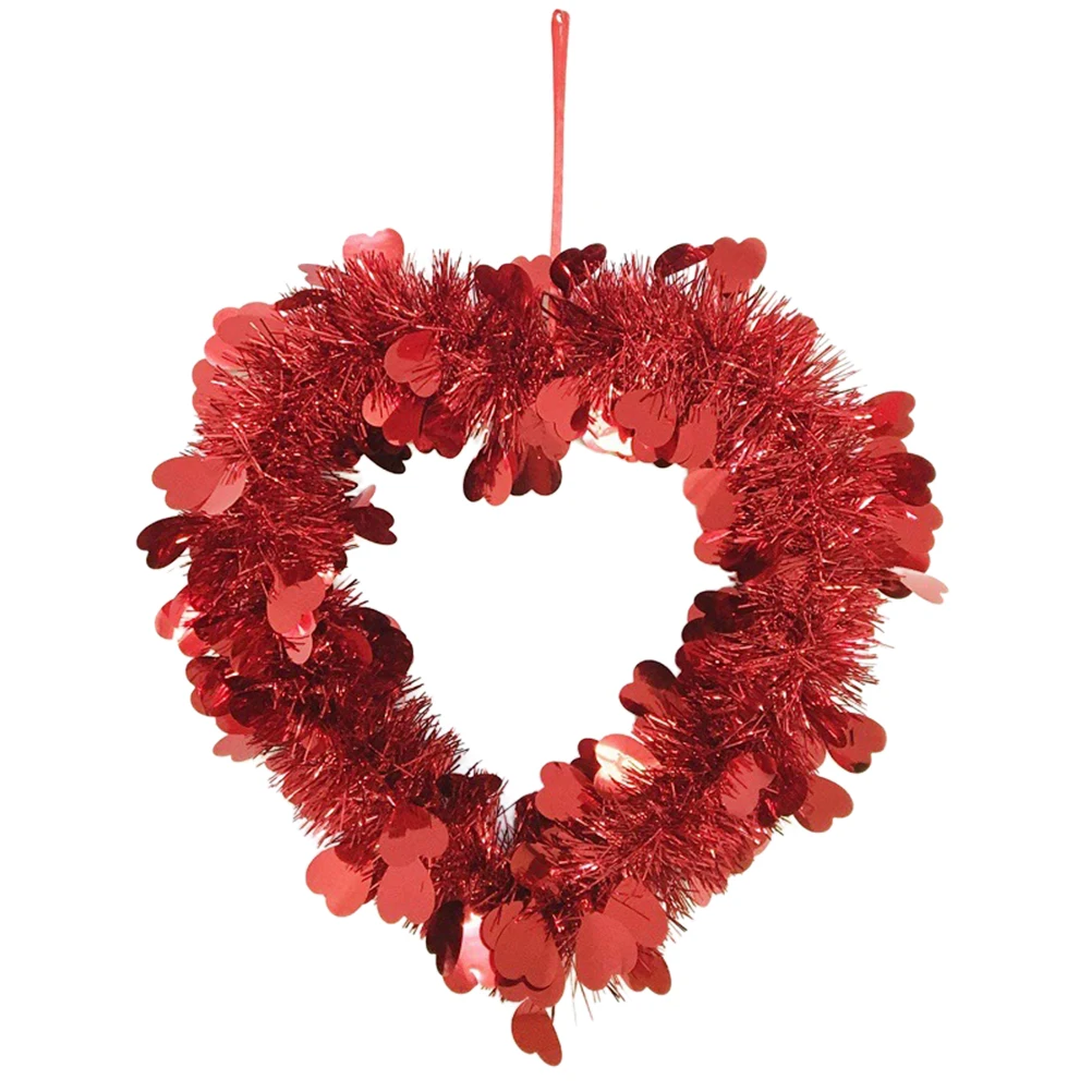 

Love Heart Madder Wreath Valentine Decorations Window Wall Door Hanging Decorative Wedding Prop