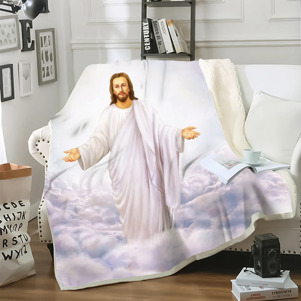 

CLOOCL Blanket Easter Christian Catholic Jesus 3D Print Throw Blanket Teen Bedding Home Decor Double Layer Blanket Drop Shipping