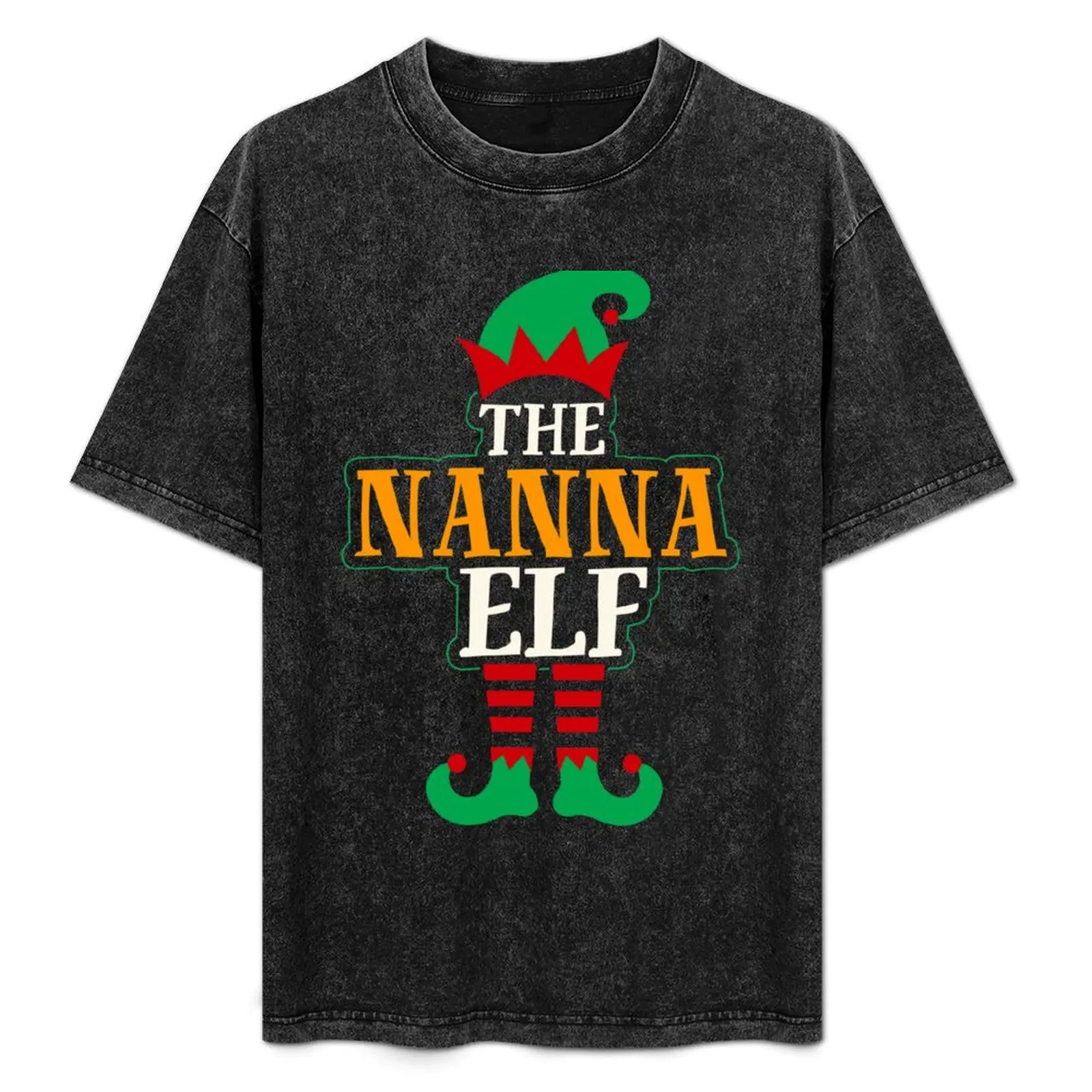 Фото Забавный рождественский персонаж Nanna Elf - футболка с итальянской семейной символикой на Рождество, из прочной ткани, для работы. №1