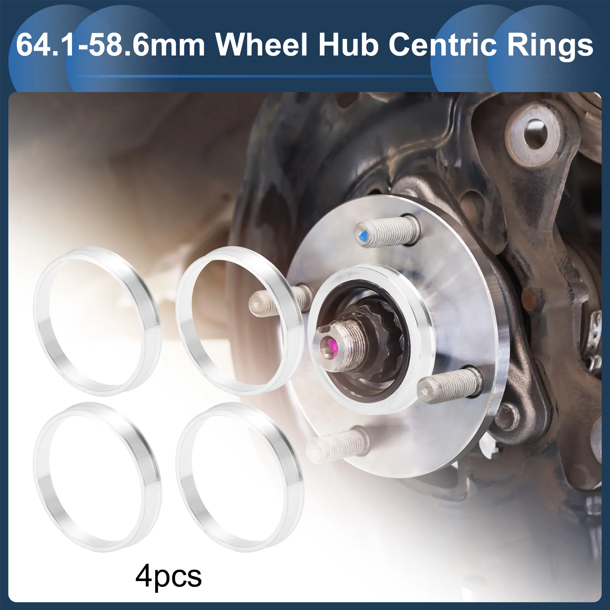 UXCELL 4 шт. центральное кольцо ступицы колеса автомобиля наружный диаметр 64 1–6 6 мм