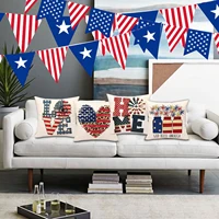 17 7in 4th of july pillow covers fourth of july throw pillow cover patriotic home decoration retro american flag pattern red