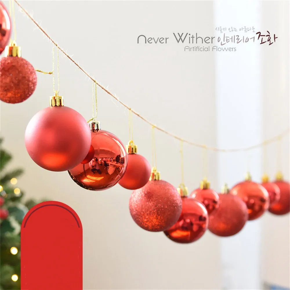 Большие матовые золотые красные шары украшения для рождественской елки свадьбы