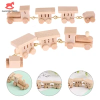 3 carriages mini wooden train simulation model toys dollhouse miniature accessories for doll house gifts for children christmas