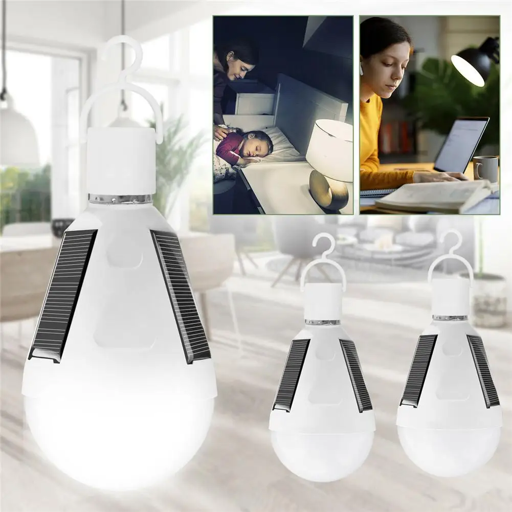 

Portable 12w E27 Led Solar Panel Light Bulb Tent Yard Garden Lighting Portable Camping Indoor/outdoor Lamp