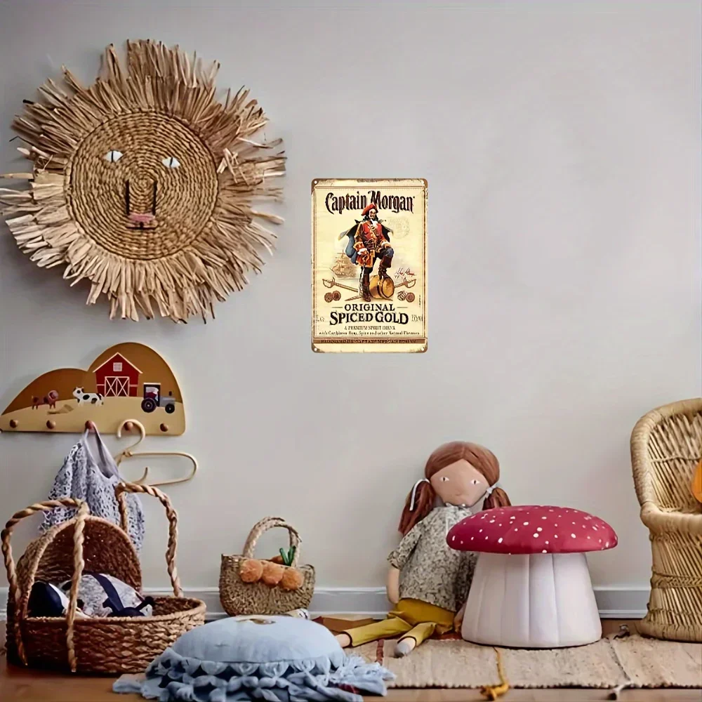Металлический знак ром брендовая ретро жестяная этикетка капитан Морган