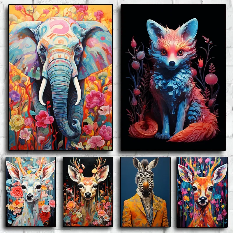 Винтажные абстрактные украшения klassistant животные лисы HD холщовые