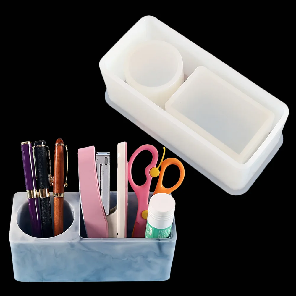 

Подставка для ручек, для хранения Box, силиконовая форма для мебели, офисное украшение, форма для эпоксидной смолы для рукоделия, изготовлени...