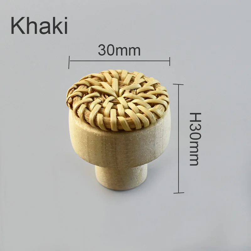 

Деревянная ручка для шкафа Бук+ротанг