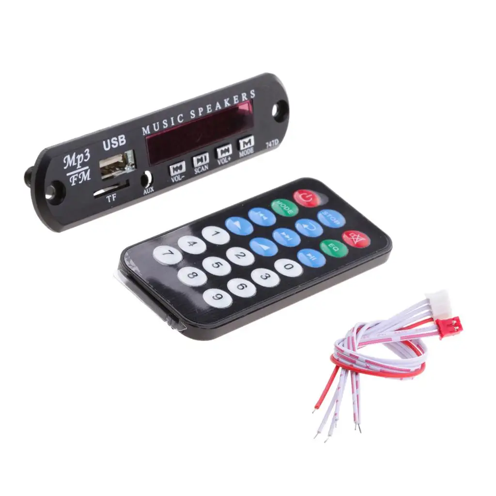 

12 В MP3 WMA плата аудио модуль USB TF с цифровым дисплеем