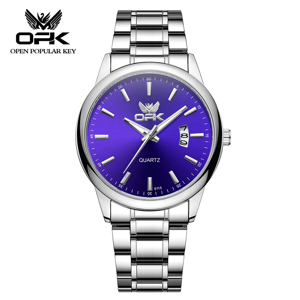 

OPK Original Men's Quartz Watch Waterproof Luminous Stainless steel Wristwatch Business Elegant Men's Watch Relogio Masculino