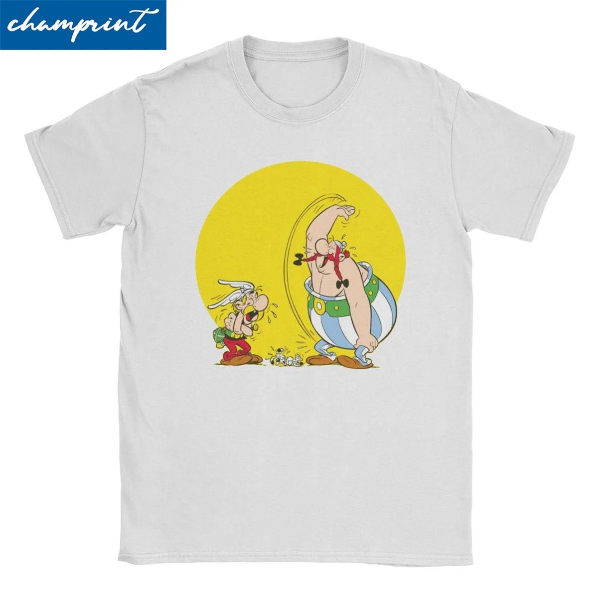Футболка Asterix и Obelix с рисунком смеха для мужчин женщин повседневные футболки из