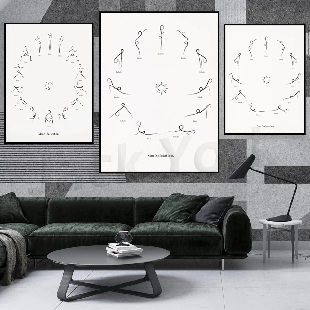 

Yoga Poses Print, Yoga Studio Decor, Yoga Lover Gift, Yoga Illustration, Yoga Teacher, Single Line Art, Boho Yoga Art