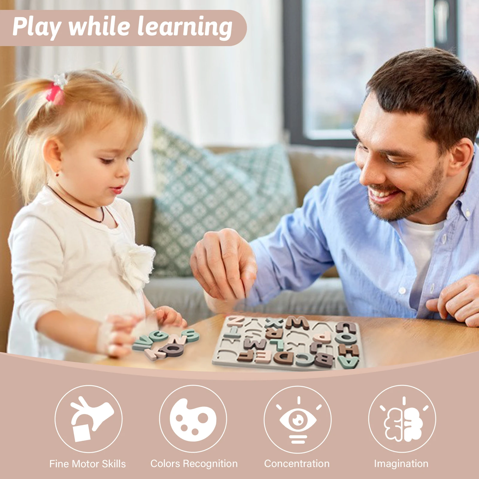 Детская развивающая игрушка-пазл Давайте сделаем |