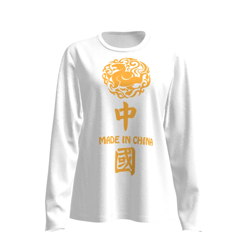 

Женская модная футболка с длинным рукавом и принтом