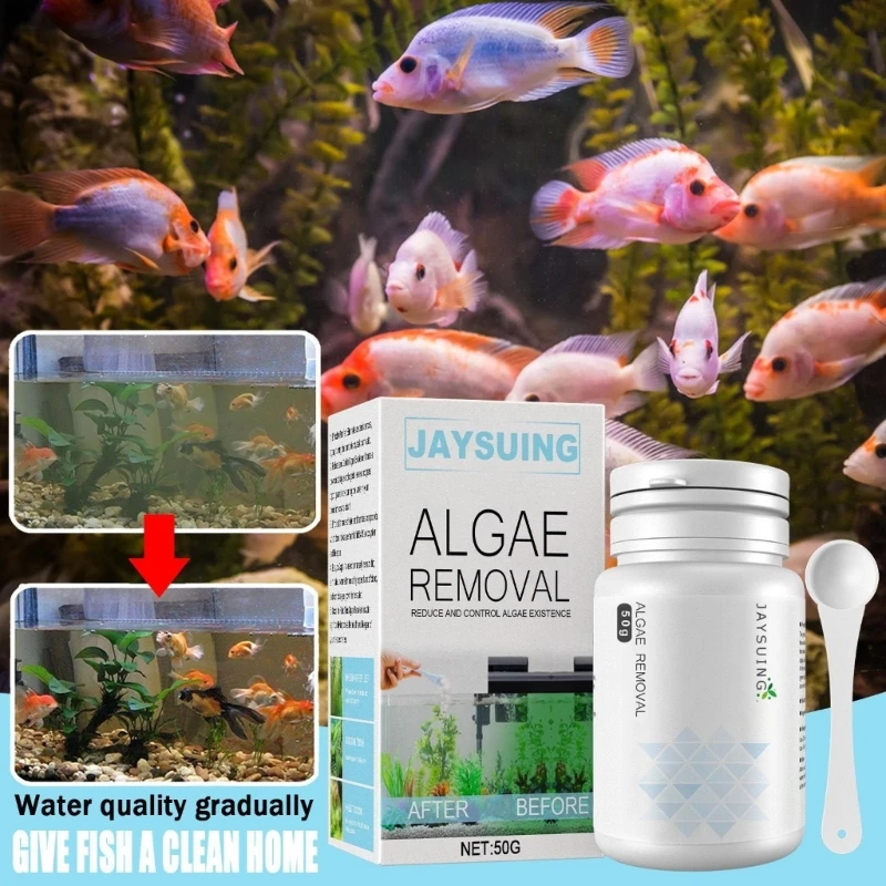 

Aquarium Algaecide Water Algae Control Fish Tanks Moss Remover 50g Cleaning Tools Fish Aquatic Pet Supplies Pet Product