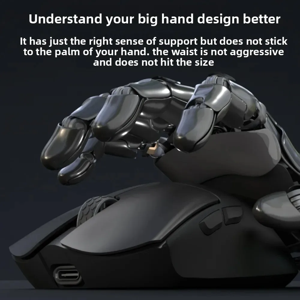 Фото Беспроводная игровая мышь Darmoshark M3 V2 8000 Гц с сенсором PAW3395, 26K DPI, ультралегкая, для киберспорта, с программируемыми макросами, 8K мышь №4