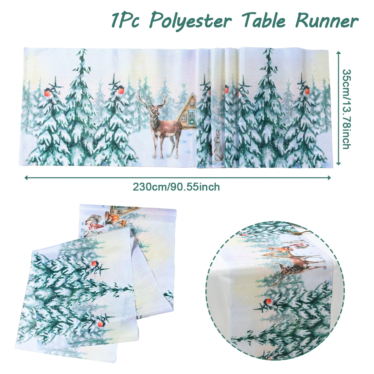 

Рождественская дорожка для стола Huiran