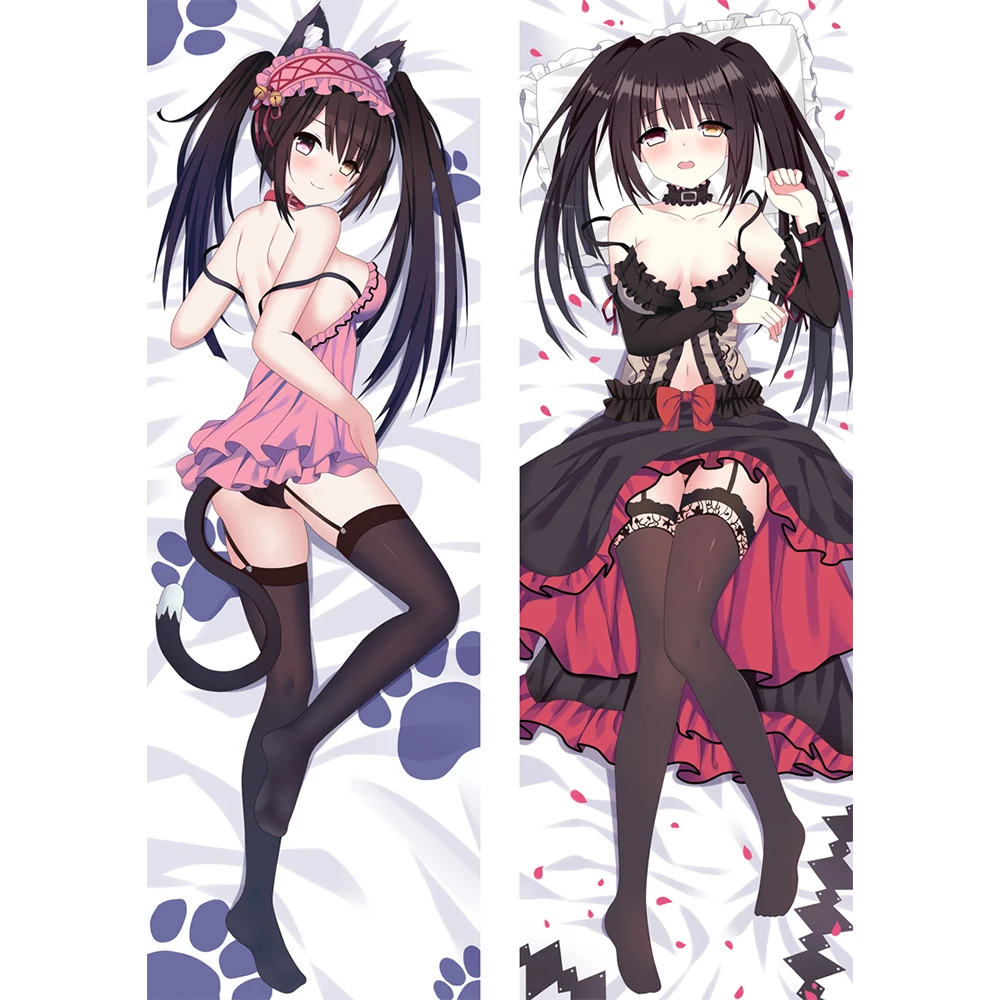 

DATE A LIVE Tokisaki Kurumi Pillow Hugging Body Cute Pillow Case Cushion Cover Bedding Pillowcase Double Side Print Decor