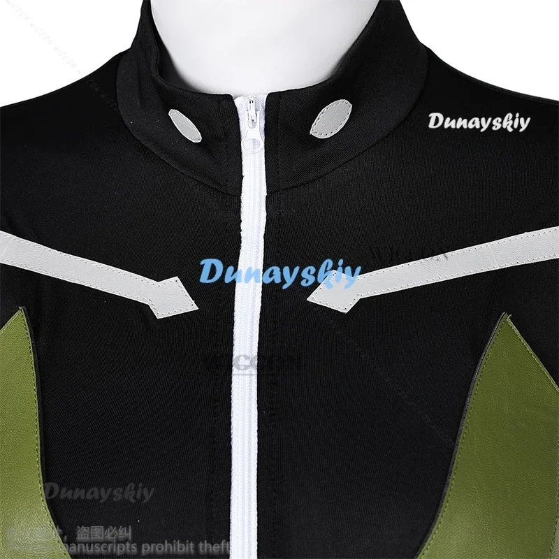 Аниме Кайдзю No. Костюм для косплея Mina Ashiro черный парик кожаные заколки волос