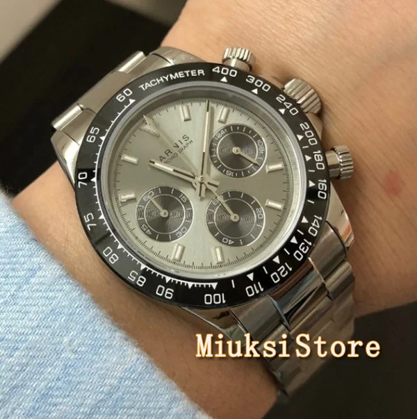 Мужские кварцевые часы с сапфировым стеклом 39 мм |