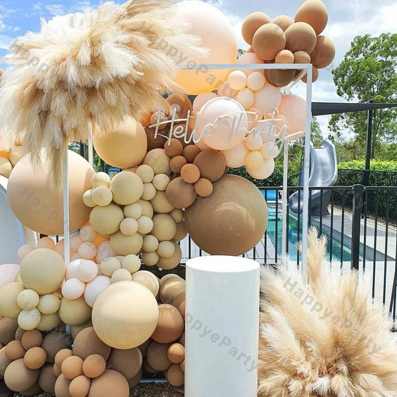 

Doubled Blush Nude Balloons Garlad Kit Boho Decoration Metal Copper Ballon Arch Wedding Birthday Party Globos Baby Shower Decor