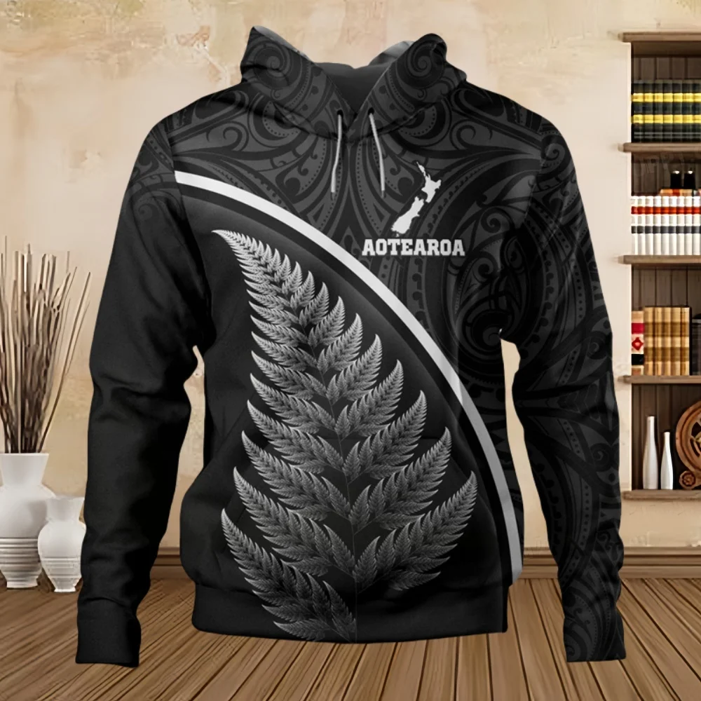 Фото Новая Зеландия Ora Silver Ferns Толстовка с рисунком регби Y2k Пуловер Толстовки Толстовки для мужчин Пуловер Y2k Одежда Топы №4