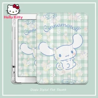 hello kitty book check small fresh flip tablet case for ipadpro air 1 2 3 4 mini 1 2 3 4 5 6 cover case